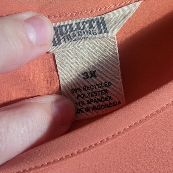 Duluth Trading Co Women’s 3x Flexcellence Orange Dress Midi Length - Picture 2 of 6